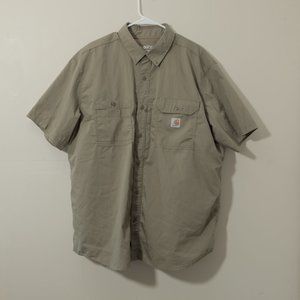 Carhartt Force Ridgefield Solid Short Sleeve Shirt - Burnt Olive, XX-Large